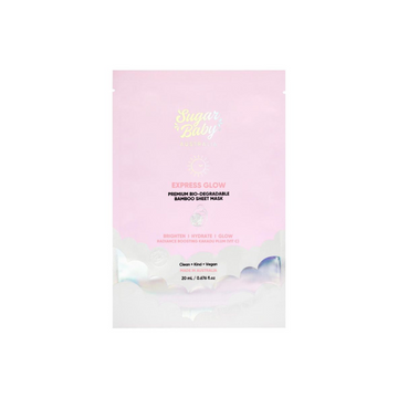 10 Pack x SugarBaby Express Glow Premium Bio-Degradable Bamboo Sheet Mask - 20ml